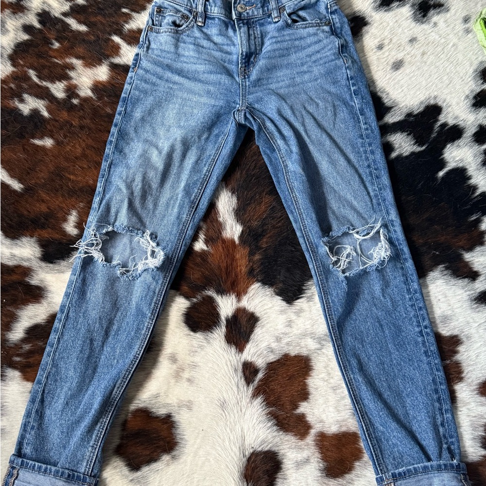 Blue Distressed American Eagle Women's Jeans